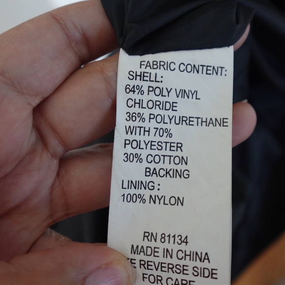 A. Byer Long Trench Coat Button Down Black Size L 90s Y2K Minimalist Streetwear - Picture 7 of 10